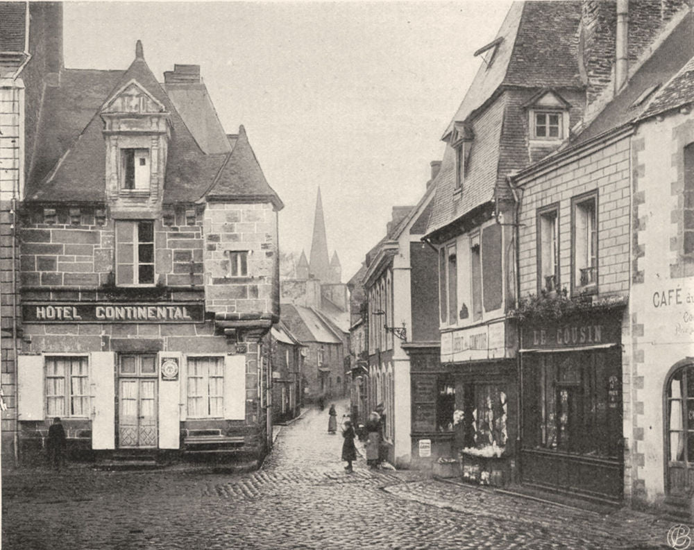 CÔTES-D'ARMOR. Vieilles maisons, à Paimpol. SMALL. 1903 old antique print